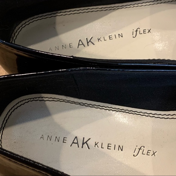 Anne Klein AK Flex Black Patent Leather Slip-on Shoes 8 - Picture 6 of 8